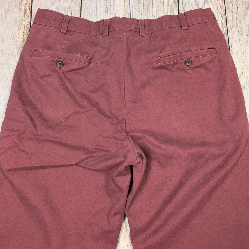 Brooks Brothers Clark Chinos Pants Burgundy W35 L32‎